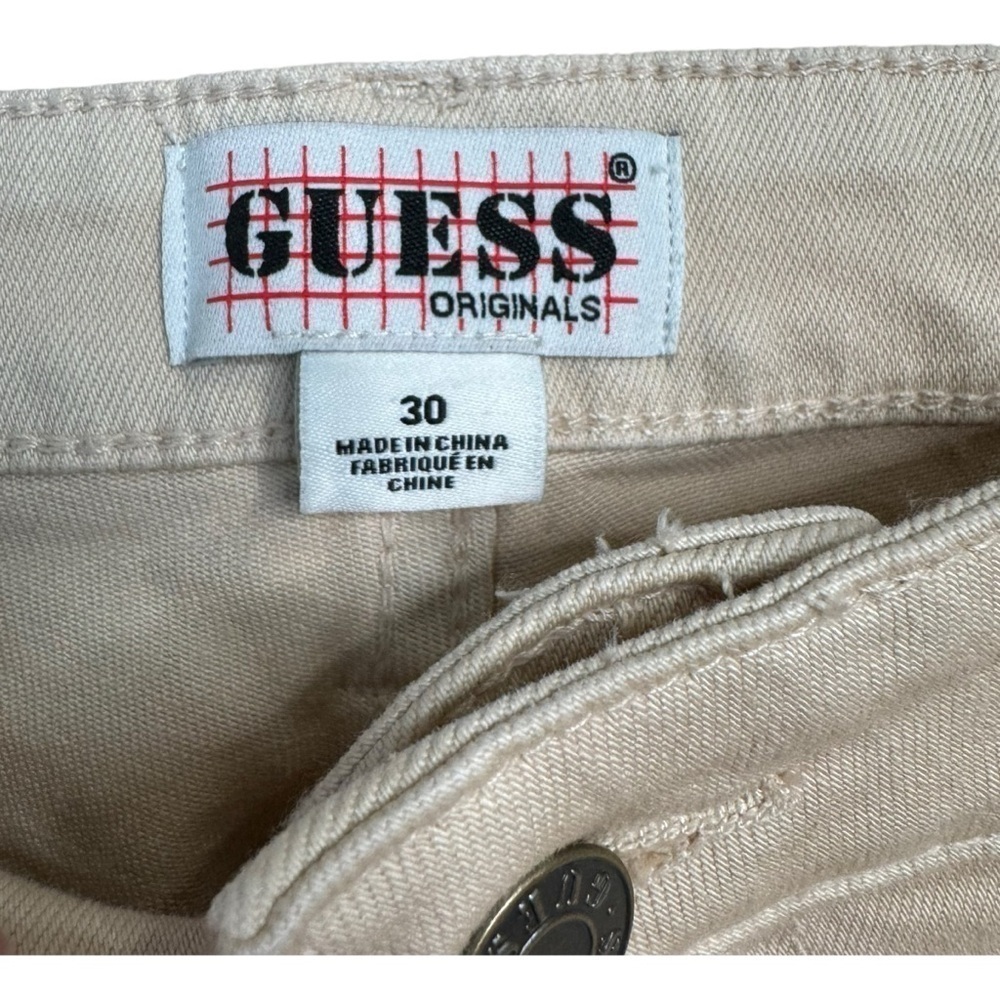 Guess Urban Fit Baggy Wide Leg Cargo Khaki Jeans Tan Women’s 30 - Picture 8 of 10